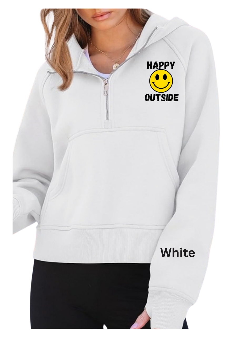 Women's Dead Inside Half-Zip Fleece Hoodie- 5 colors to choose from