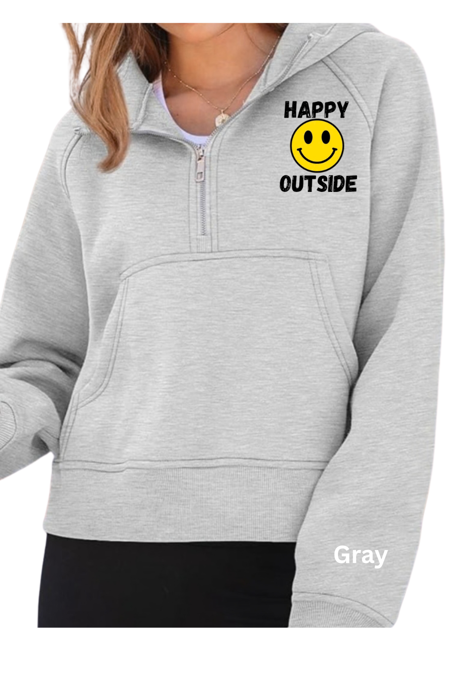 Women's Dead Inside Half-Zip Fleece Hoodie- 5 colors to choose from
